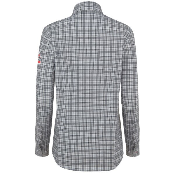 Bulwark FR Women’s Flex Knit Button Down Shirt in Charcoal